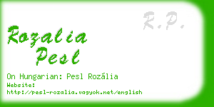 rozalia pesl business card